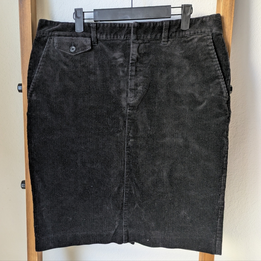 Lauren Ralph Lauren Jeans Co. Women's Black Corduroy Pencil Skirt - Size 12